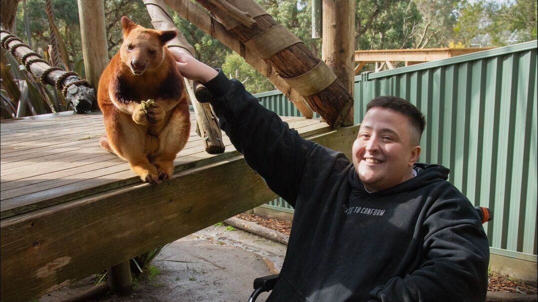 InLife client Ki Hayward at Ballarat Wildlife Park