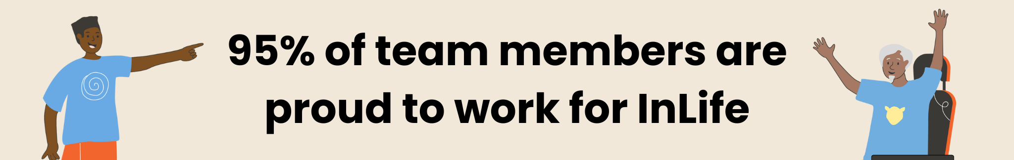 95% of team memers are proud to work for InLife